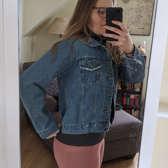 Boston Proper - Distressed Jean Jacket - Picture 8 of 8